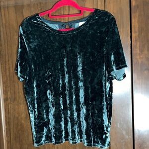 14th & Union Emerald Velvet Short Sleeve Tee